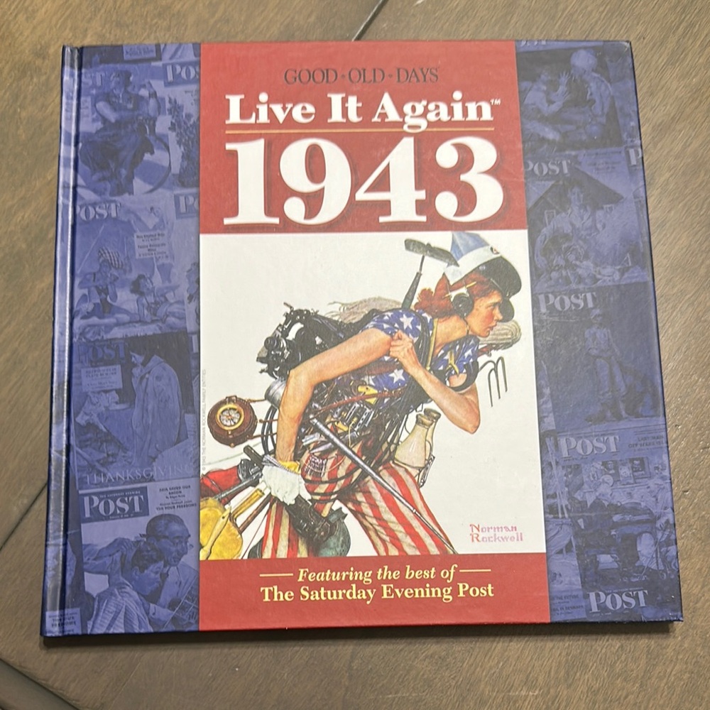 Live It Again 1943 Book - Red and Blue Cover